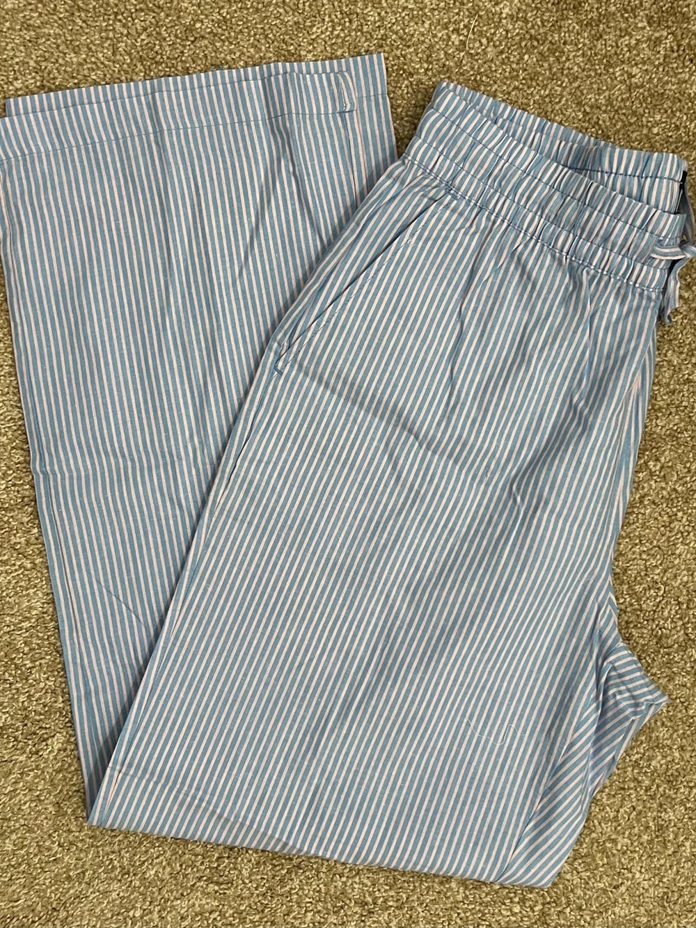 GAP Light Blue & Pink Striped Pajama Pant Size Small NWT!